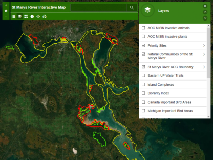 St Marys River Michigan Map St. Marys River Biodiversity Atlas   Michigan Natural Features 