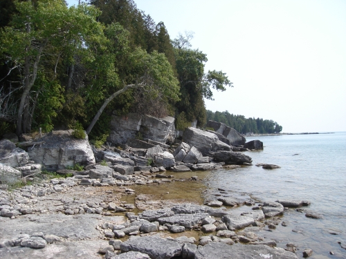 A photo of the Limestone Lakeshore Cliff natural community type