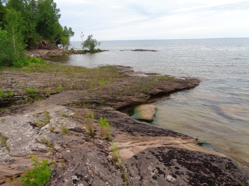 A photo of the Sandstone Bedrock Lakeshore natural community type